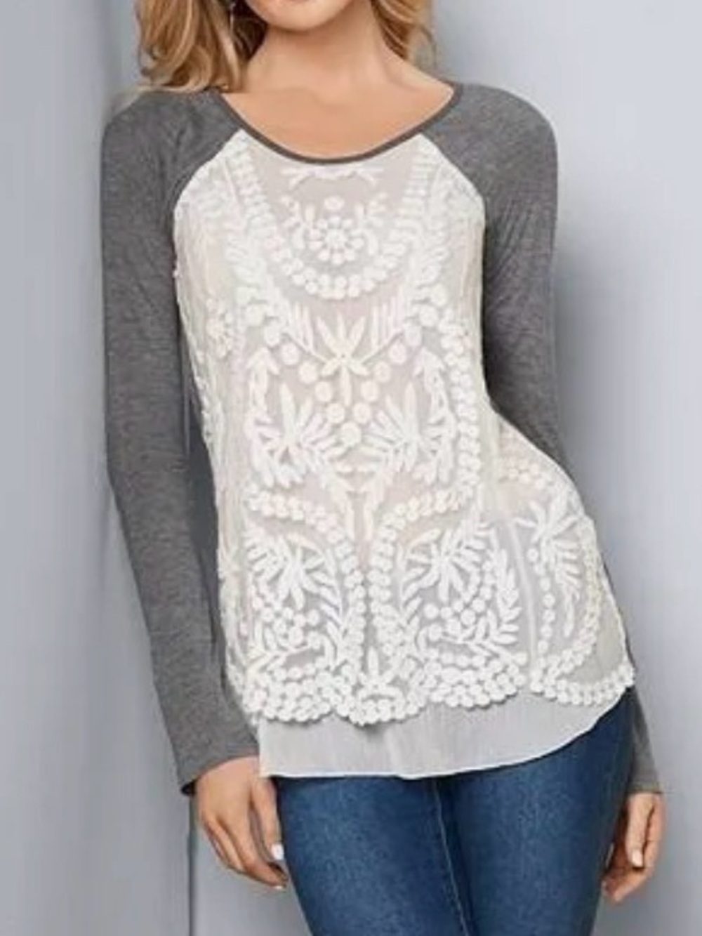 Venus Embroidered Layered Top
